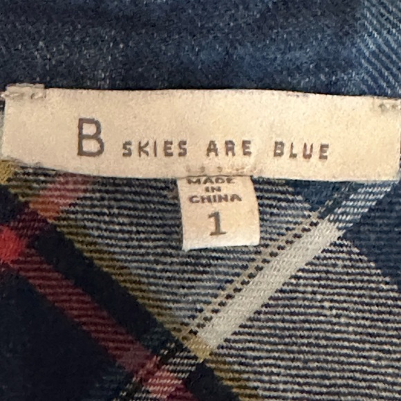 Skies are Blue Plaid Button Down Sleeveless Top Vest Size 1 Western Ware - Picture 6 of 6